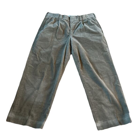 LL Bean Pants Mens 34x30 Brown Tan Country Corduroy Pocket Straight Leg Preppy - Picture 1 of 7